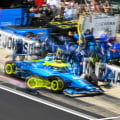 Jimmie Johnson pit stop - Indy 500 - Indianapolis Motor Speedway - Indycar Series