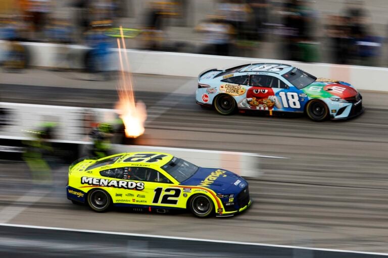 Ryan Blaney and Kyle Busch - NASCAR Drag Racing - All-Star Qualifying - Texas Motor Speedway