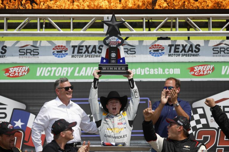 Tyler Reddick in victory lane - NASCAR Xfinity Series - Texas Motor Speedway