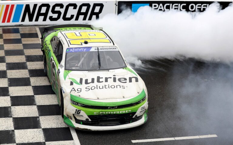 AJ Allmendinger wins Portland International Raceway - NASCAR Xfinity Series - Burnout