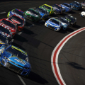 Corey LaJoie leads - Atlanta Motor Speedway - NASCAR Cup Series