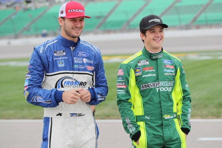 NASCAR drivers Todd Gilliland and Harrison Burton