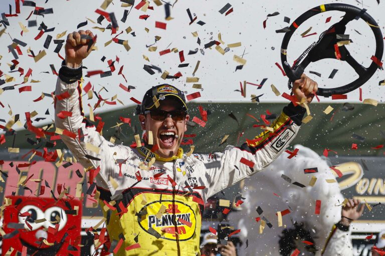 Joey Logano in victory lane - Las Vegas Motor Speedway - NASCAR Cup Series