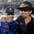 Jimmie Johnson and Richard Petty