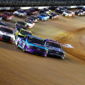 Joey Logano, Ty Majeski - Bristol Motor Speedway Dirt Track - NASCAR Truck Series