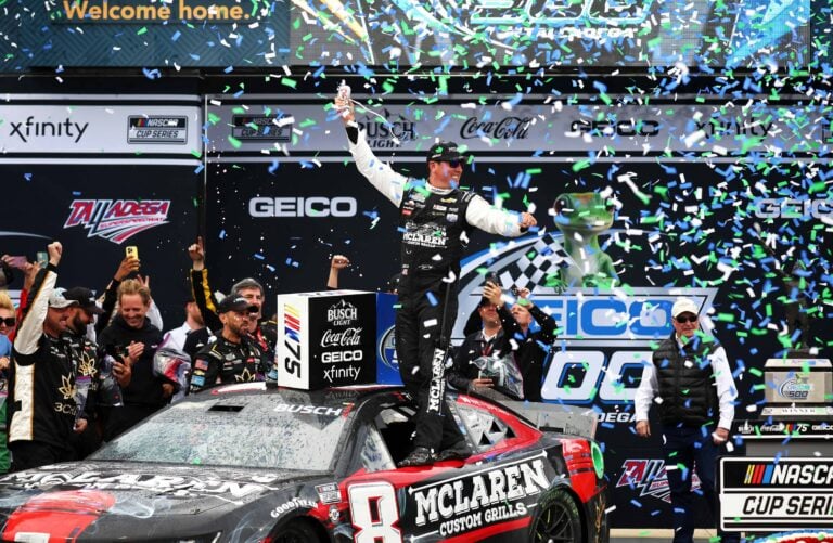 Kyle Busch in victory lane - Talladega Superspeedway - NASCAR Cup Series 2