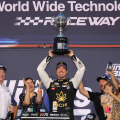 Kyle Busch in victory lane - WWT Raceway at Gateway - NASCAR Cup Series