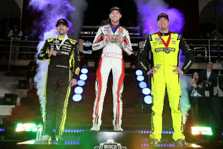 Denny Hamlin, Kyle Busch, Ryan Blaney - LA Coliseum - Busch Clash - NASCAR Cup Series (1)