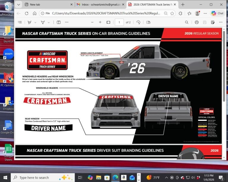 NASCAR Truck Series - Car Branding Guidelines