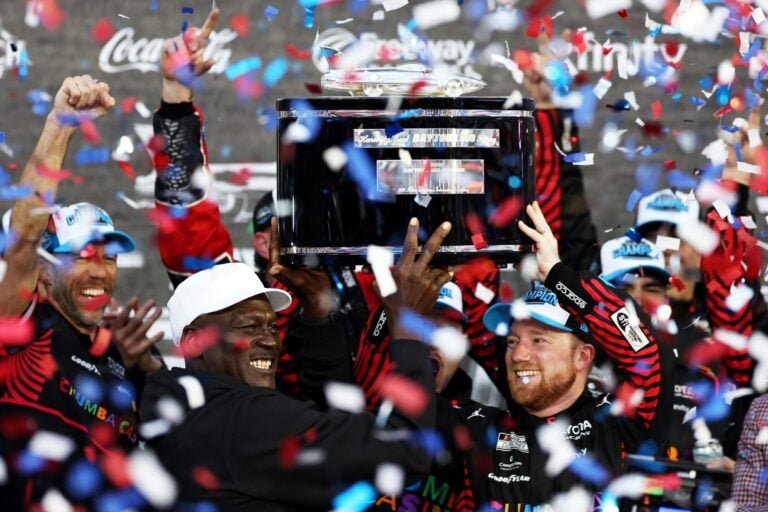 Michael Jordan and Tyler Reddick - Daytona 500 Victory Lane - NASCAR Cup Series
