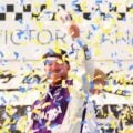 Tyler Reddick in victory lane at Darlington Raceway - NASCAR Cup Series