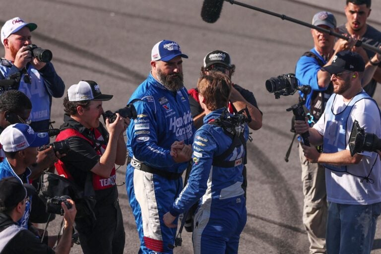Jason Kelce and Corey Day - NASCAR