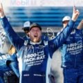 Austin Hill in victory lane - Naval Base Coronado - San Diego - NASCAR O'Reilly Series