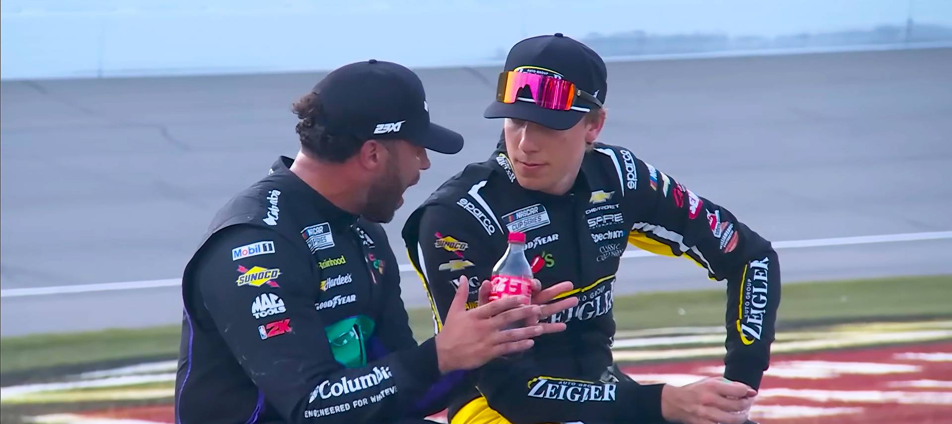 Bubba Wallace confronts Carson Hocevar after Michigan (Video)