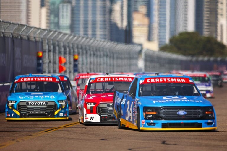 Layne Riggs, Kaden Honeycutt, Jimmie Johnson - San Diego - Naval Base Coronado - NASCAR Truck Series