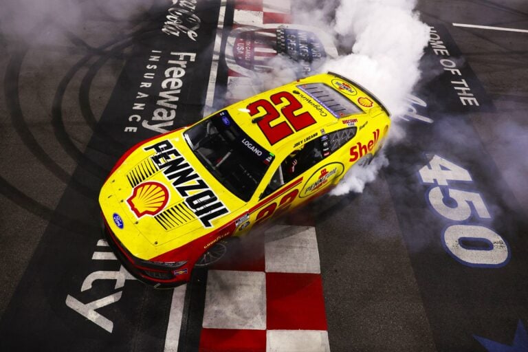 Joey Logano - Burnout - NASCAR Cup Series - North Wilkesboro Speedway