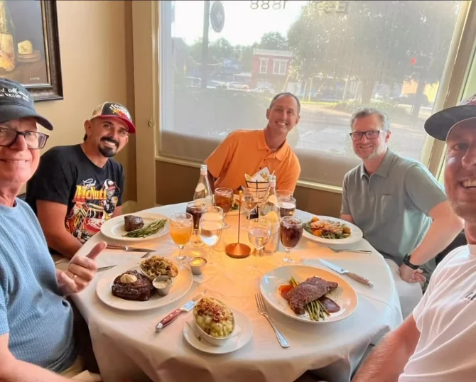 Fancy Dinner - Cleetus McFarland and Dale Earnhardt Jr