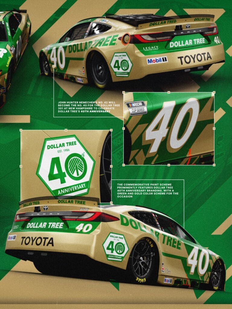 John Hunter Nemechek - No 40 racecar - NASCAR - Legacy Motor Club Photo