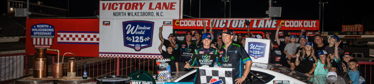Treyten Lapcevich in victory lane at Nort Wilkesboro Speedway - CARS Tour Photo